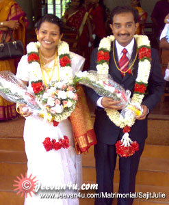 Sajit Julie Marriage snaps at Jerusalem Mar Thoma Church Cochin